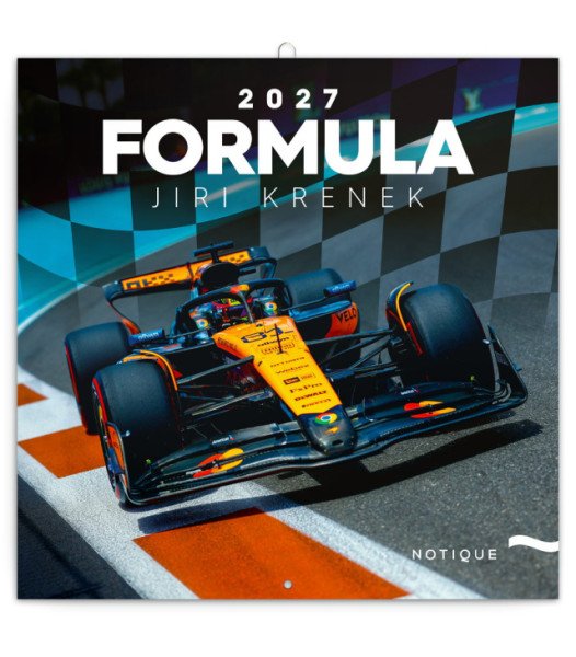 Kalendář 2027 poznámkový: Formule - Jiří Křenek, 30 × 30 cm (západní kalendarium)