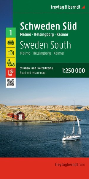 Švédsko - jih 1:250 000 / silniční mapa (2026)