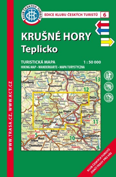 KČT 6 Krušné hory-Teplicko 1:50 000 / turistická mapa (2026)