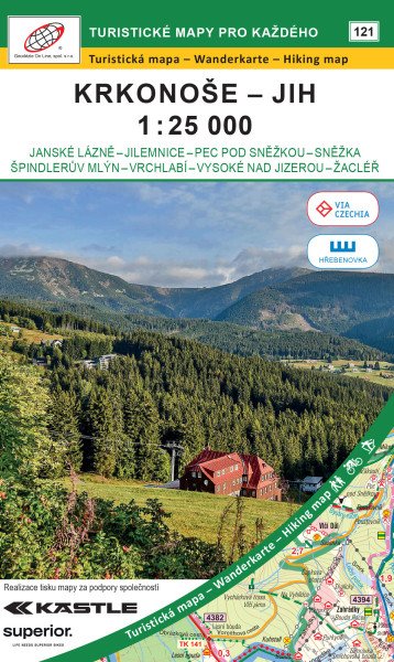 Krkonoše - jih 1:25 000 / 121 Turistické mapy pro každého (2026)