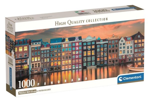 Puzzle Panorama: Zářivý Amsterdam 1000 dílků