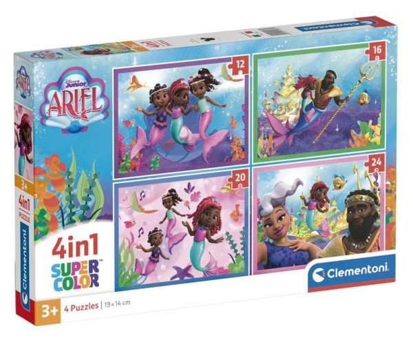 Puzzle Disney Ariel 4v1 (12+16+20+24 dílků)