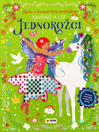 Kniha s diamantovými samolepkami Jednorožci - Navrhuj a Lep (2026)