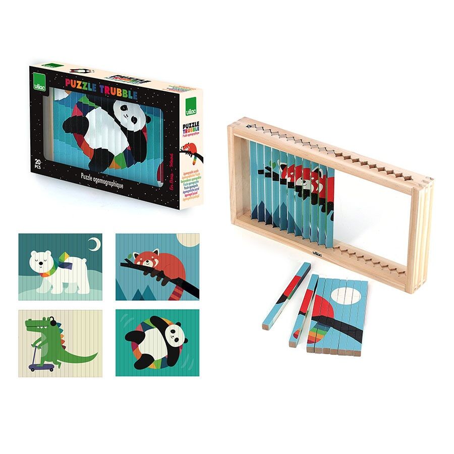 Vilac Wooden 4D Animal Puzzle