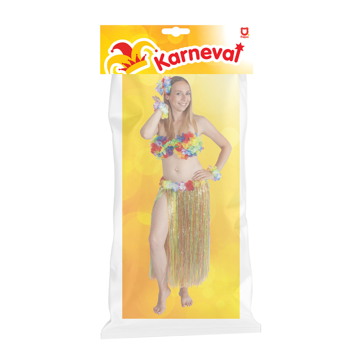 Adult Hawaiian skirt, coloured 72 cm