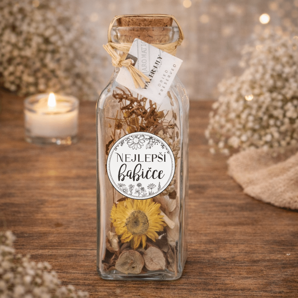 Scented Potpourri in Glass for Grandmother