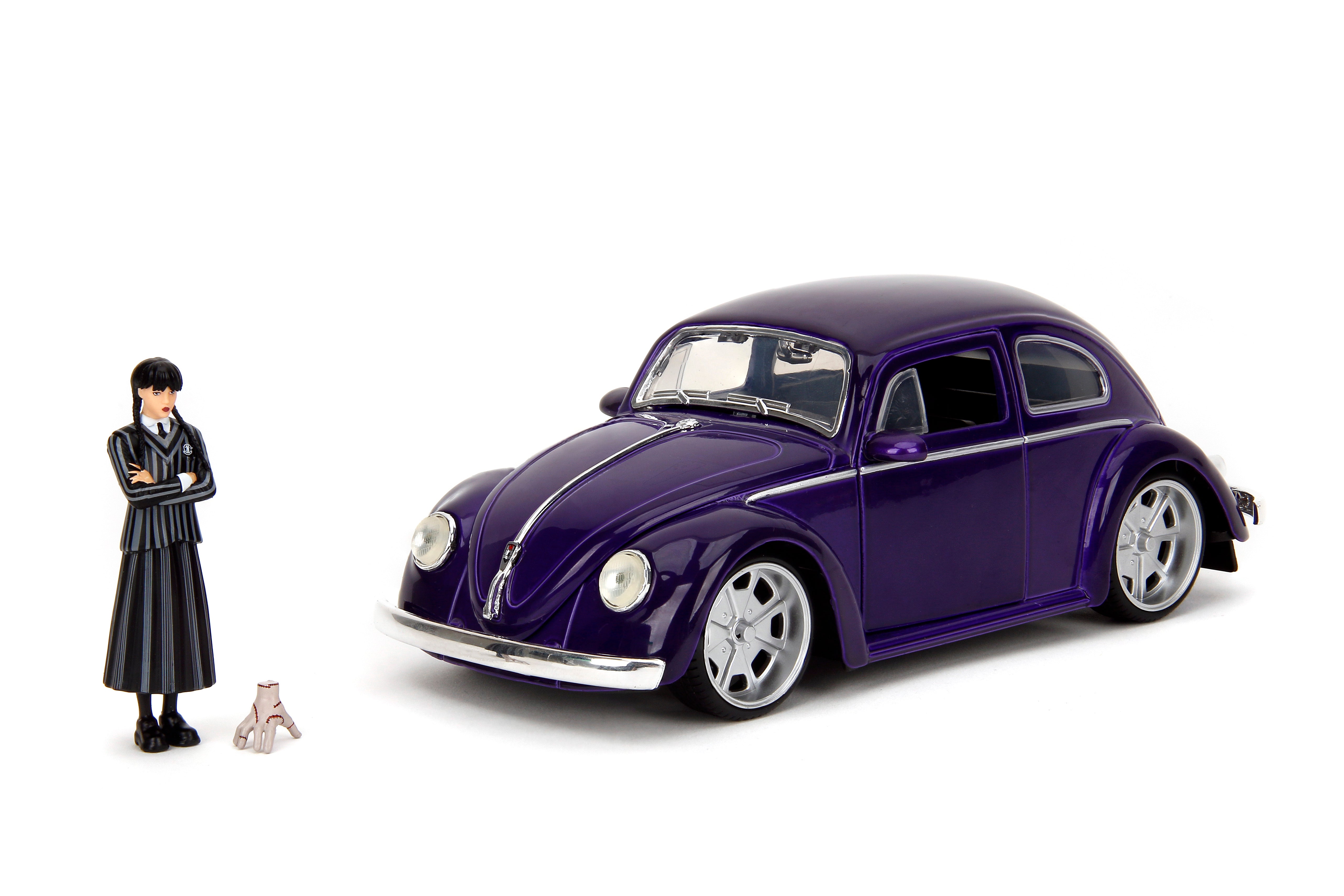 Wednesday VW Beetle 1972 Metal Model 1:24 with Figure