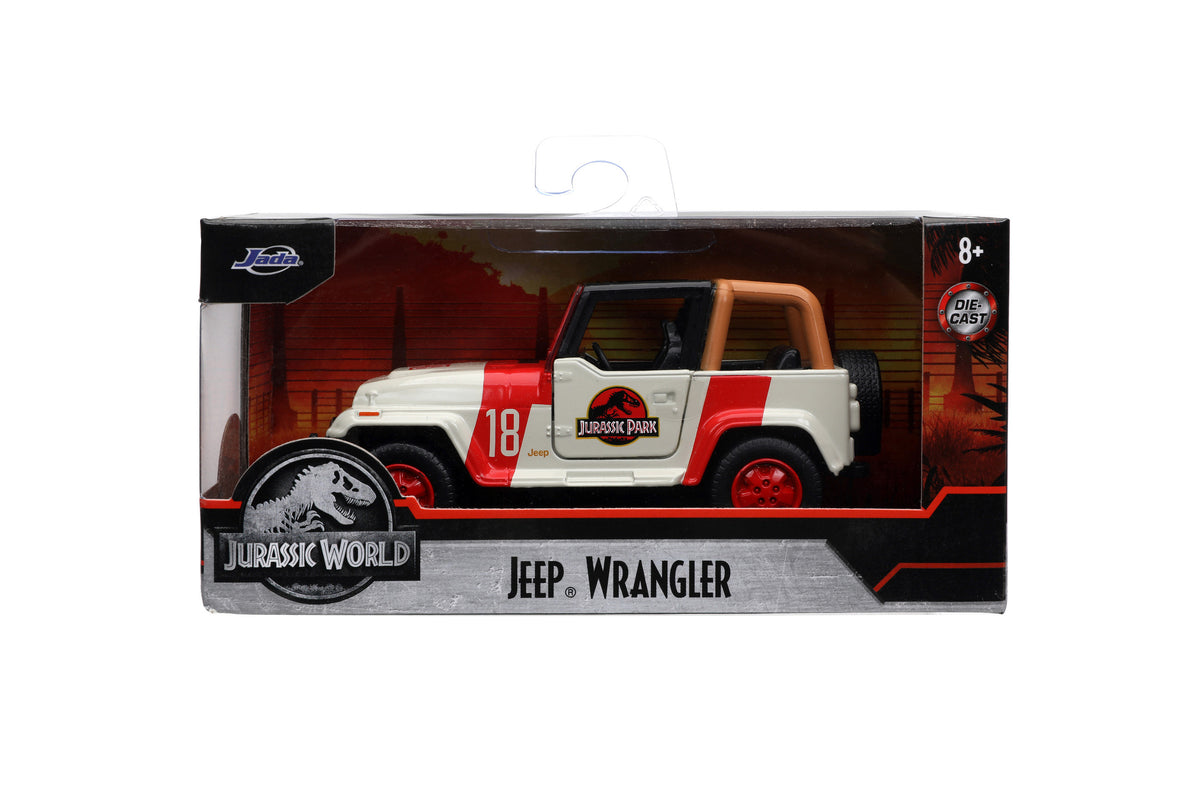 Jeep Wrangler Jurassic World metal model 1:32, 10.2 cm