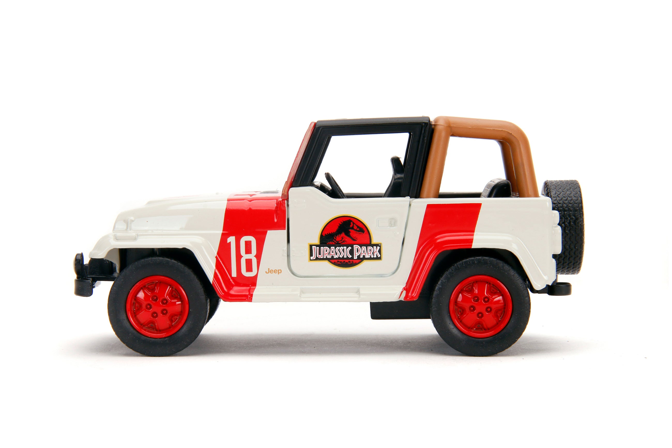 Jeep Wrangler Jurassic World metal model 1:32, 10.2 cm