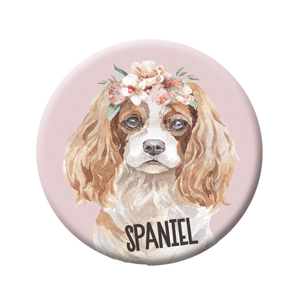 Spaniel Pin-Back Button, 44 mm