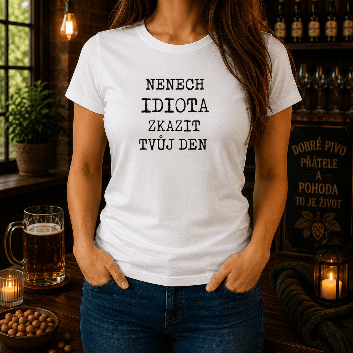 Women's T-shirt – Don't Let an Idiot Ruin Your Day