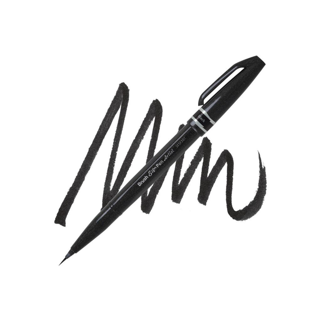 Popisovač Pentel Artist Brush - černý