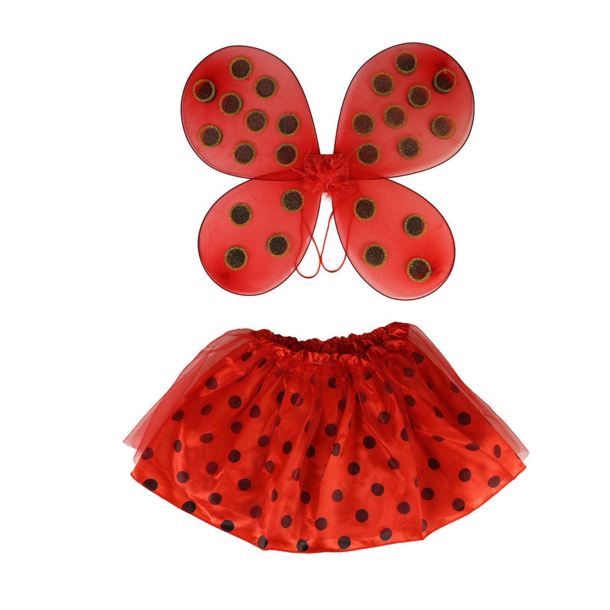 Ladybird tutu skirt costume with wings