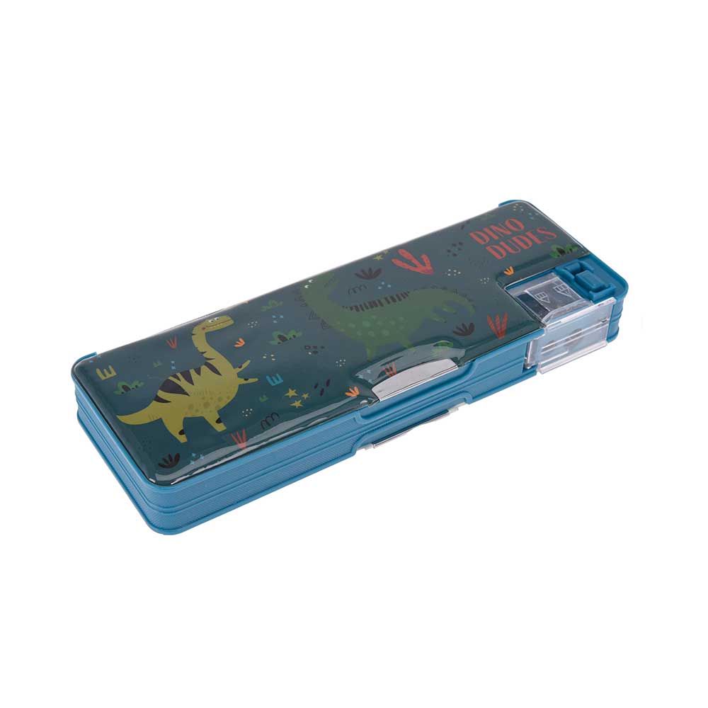 Children's Dinosaur Pencil Case with Sharpener