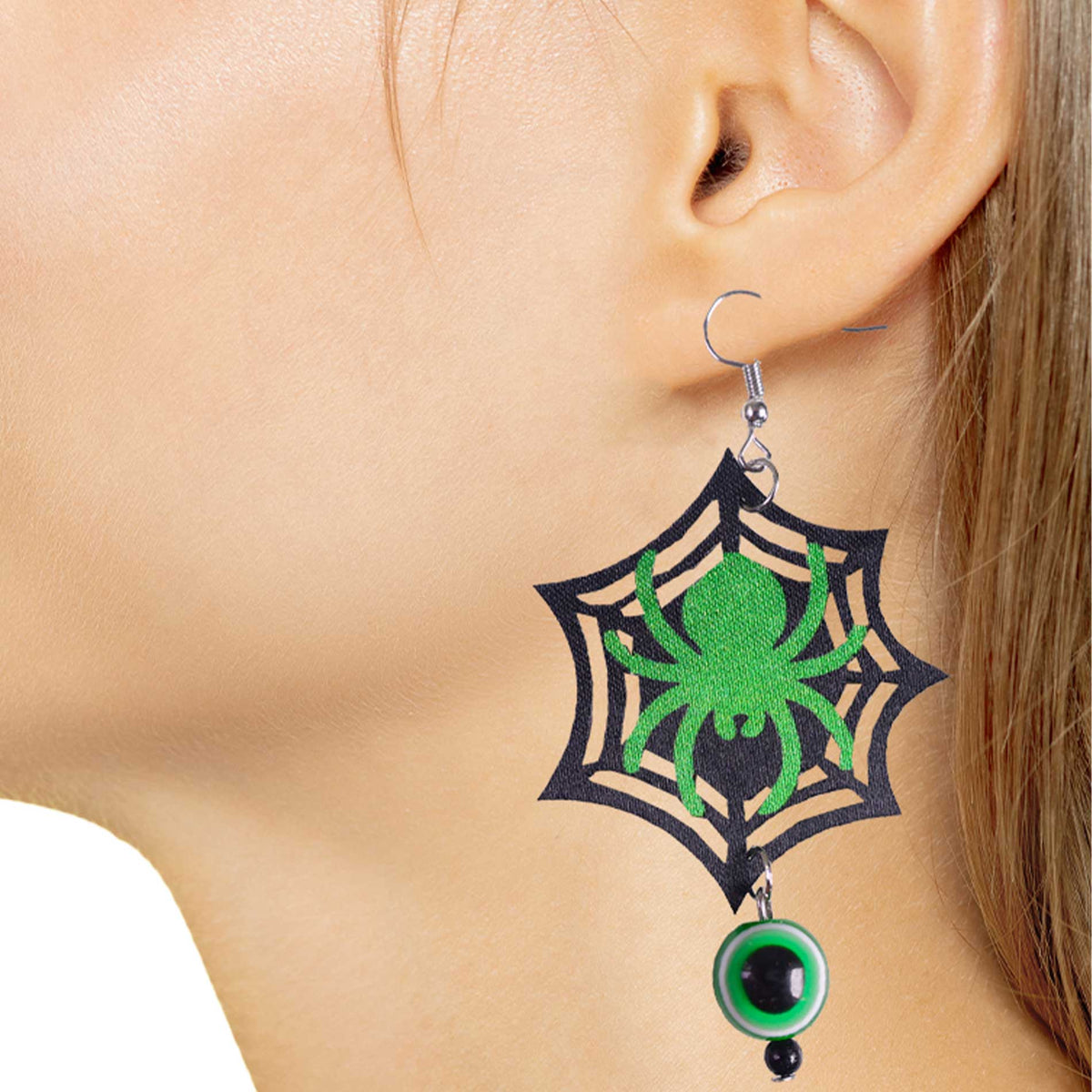 Spider Halloween earrings with beads