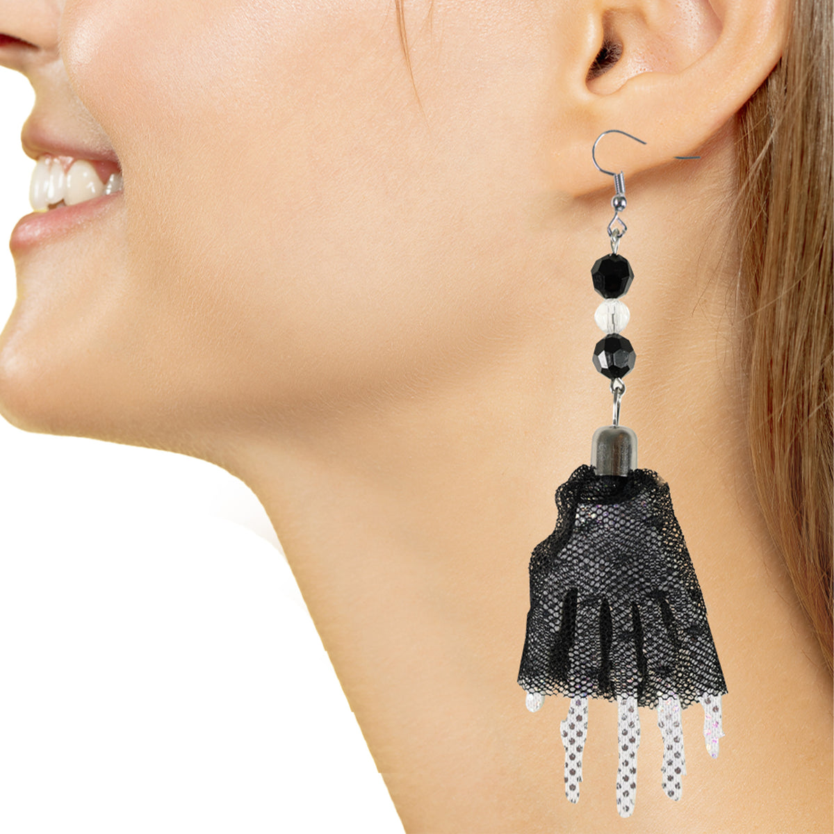 Halloween skeleton hands earrings