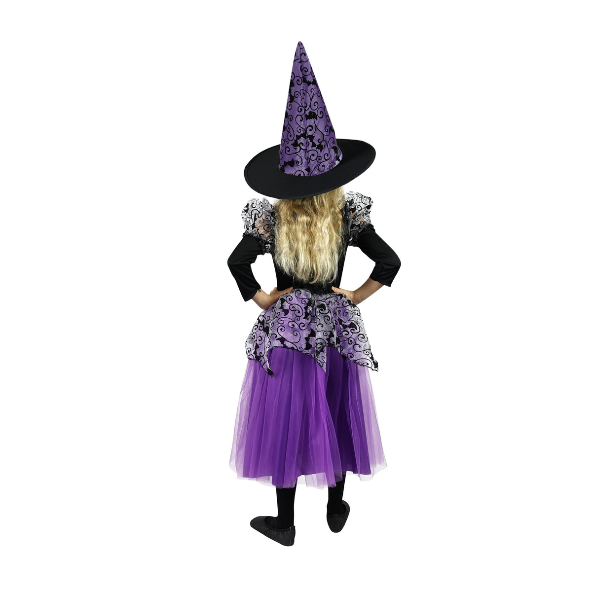 Purple witch costume for children, size S