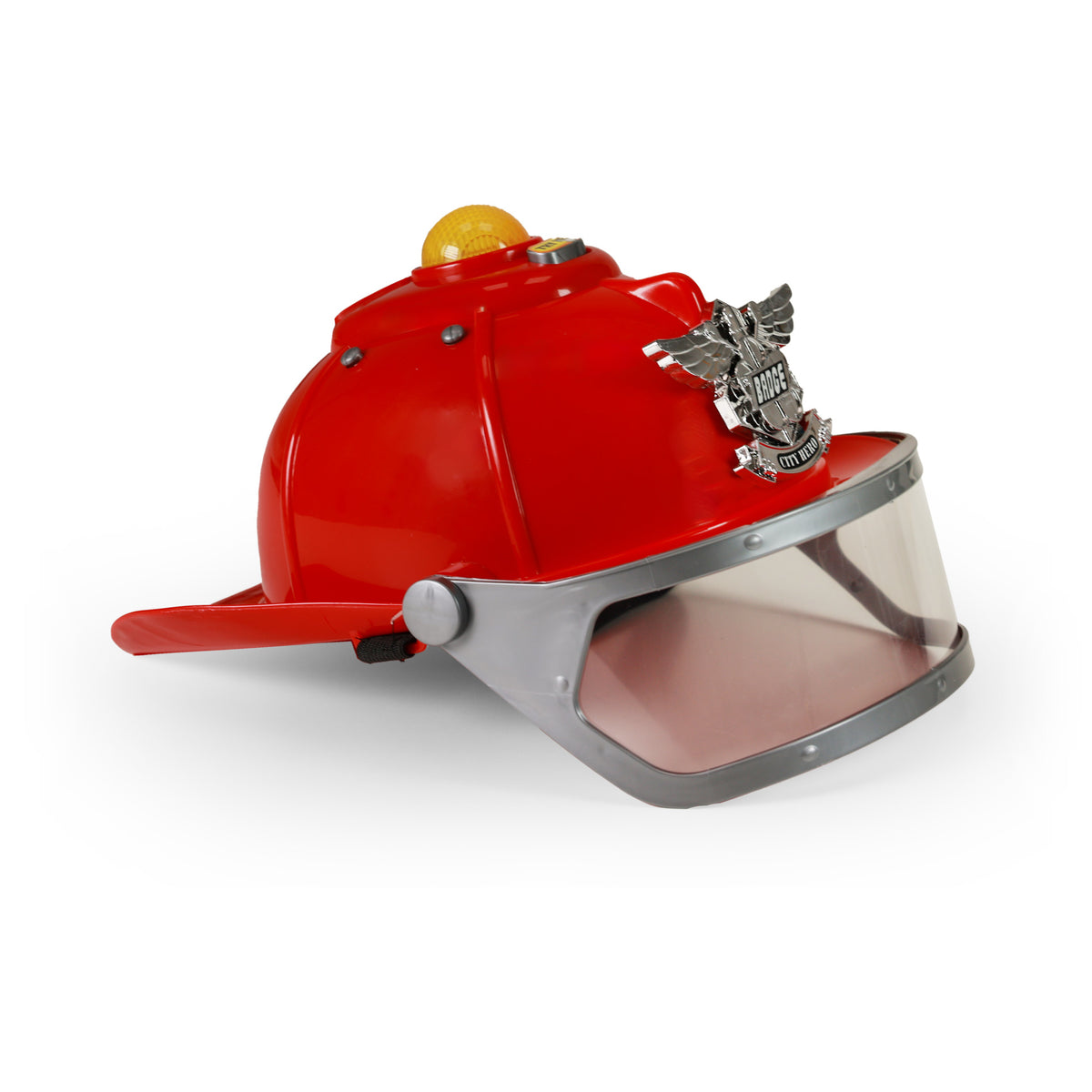 Firefighter helmet with sound and light