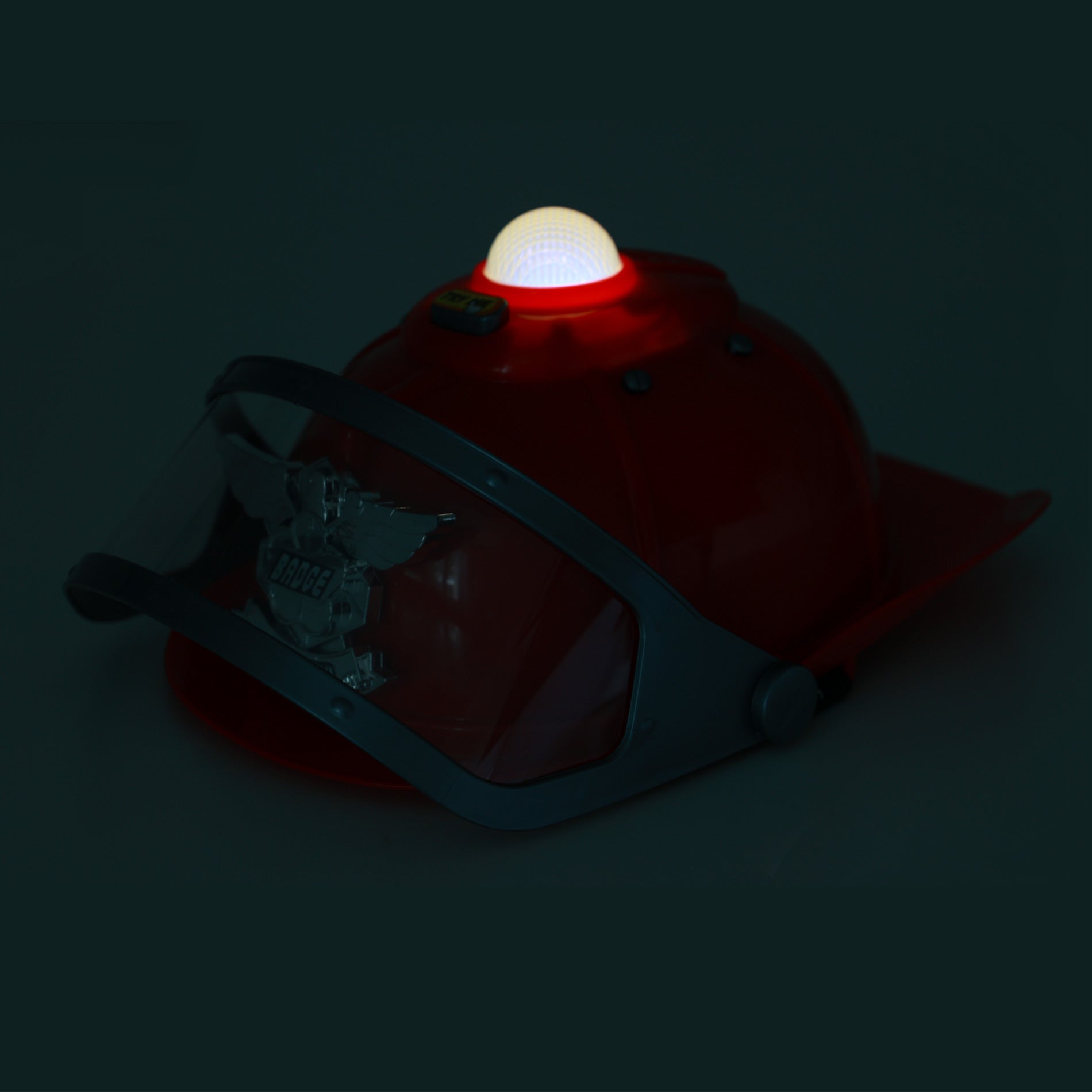 Firefighter helmet with sound and light