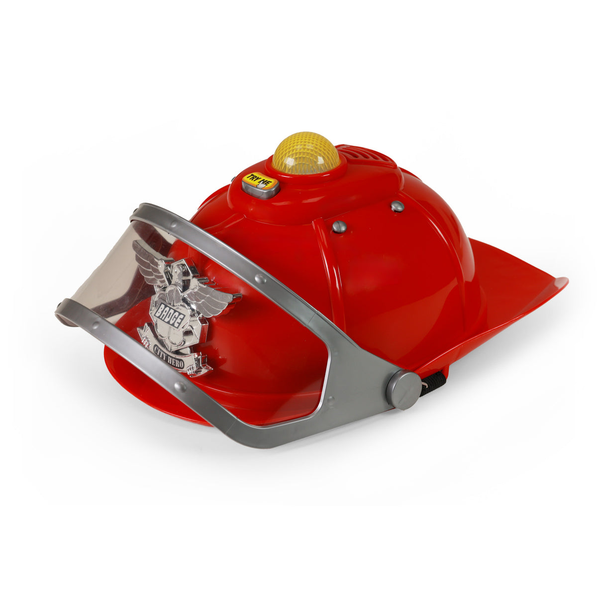 Firefighter helmet with sound and light