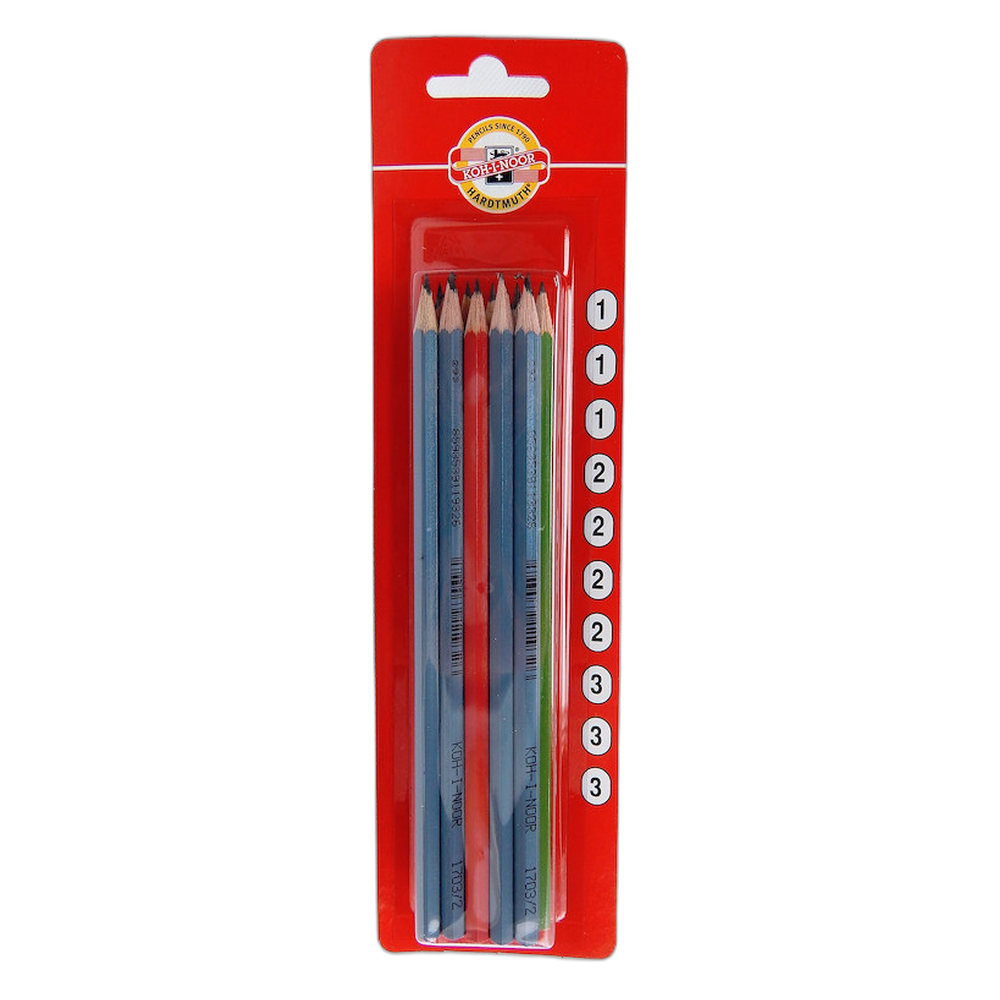 Koh-i-Noor 1703 Graphite Pencils Blister Pack of 10