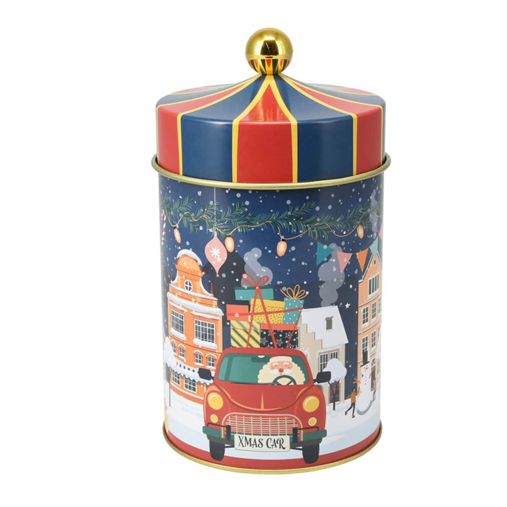 Winter Circus Tent Tin Box