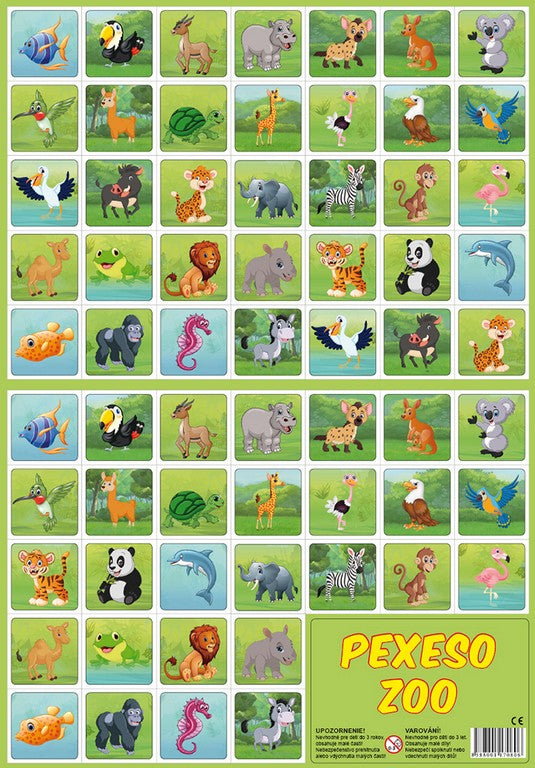 ZOO memory game 32 pairs / Pexeso
