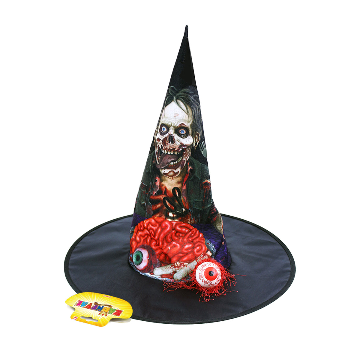 Witch Halloween hat with eye for adults