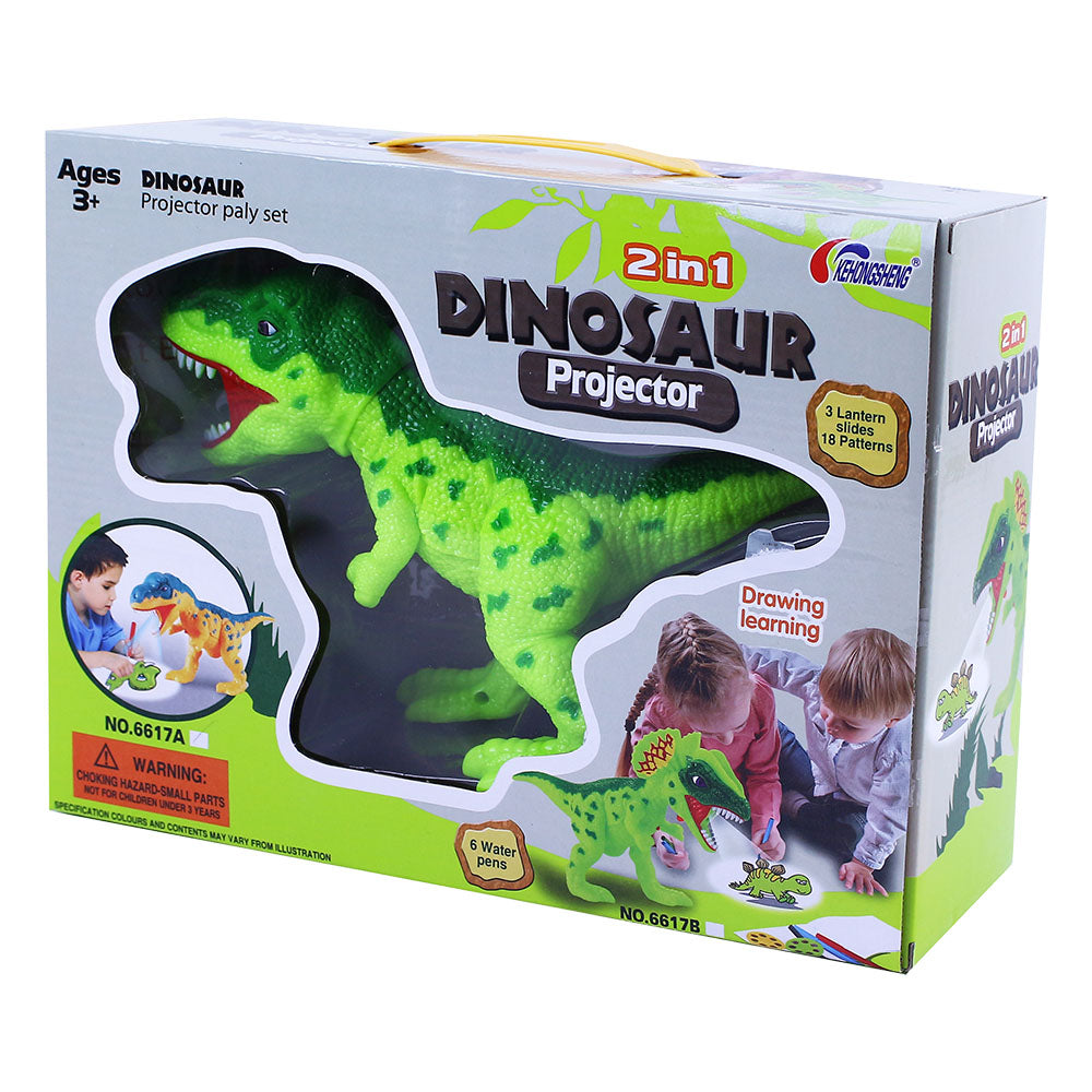 Dinosaur projector with slides and markers