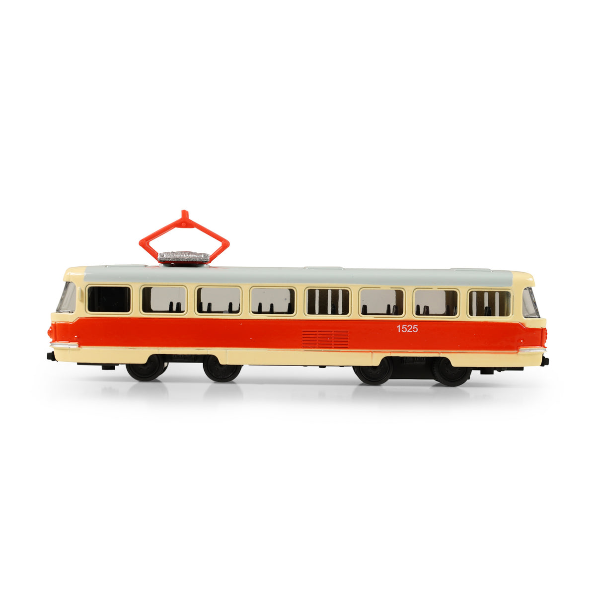 Metal Czech retro tram Prague 16 cm