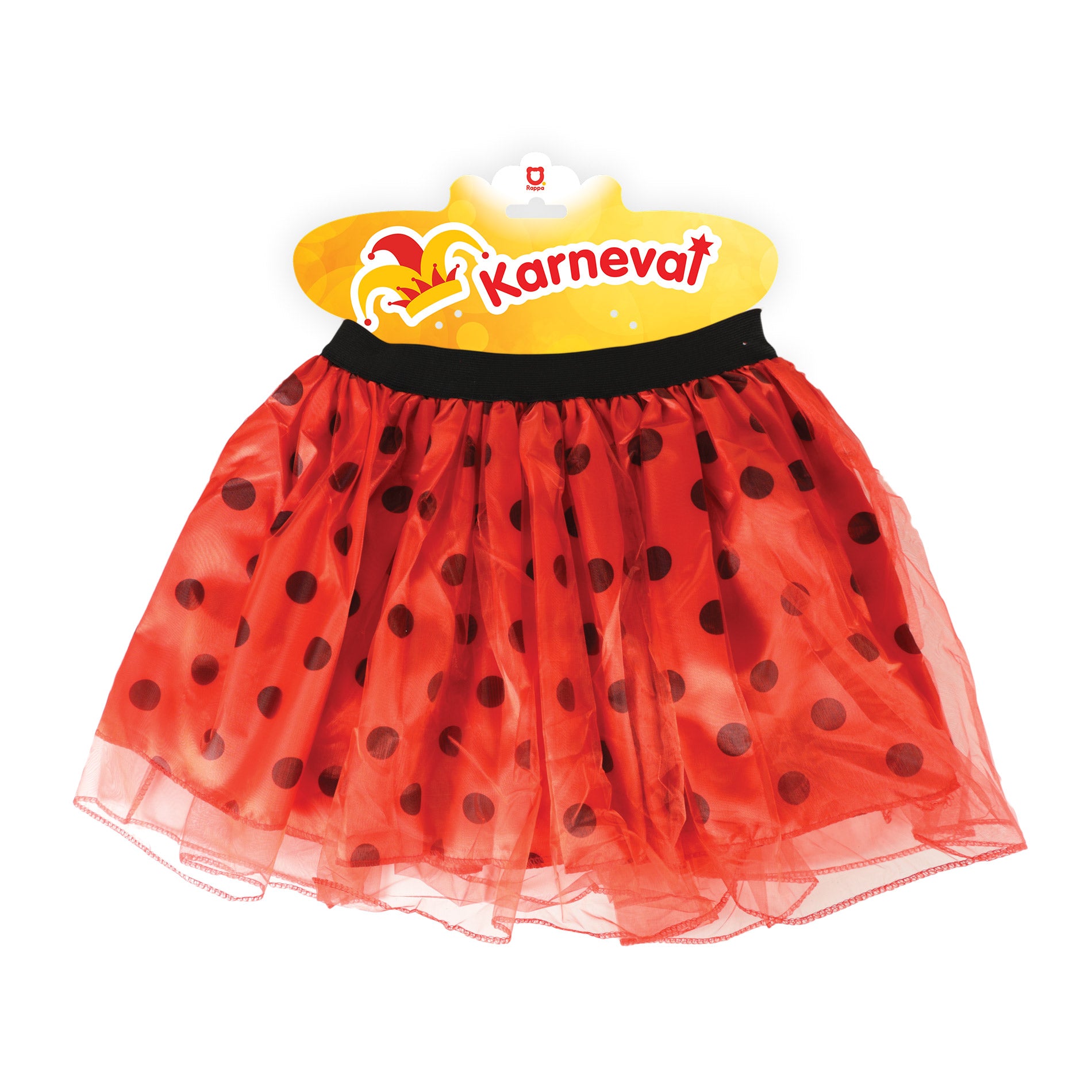 Children's ladybug tutu skirt with dots