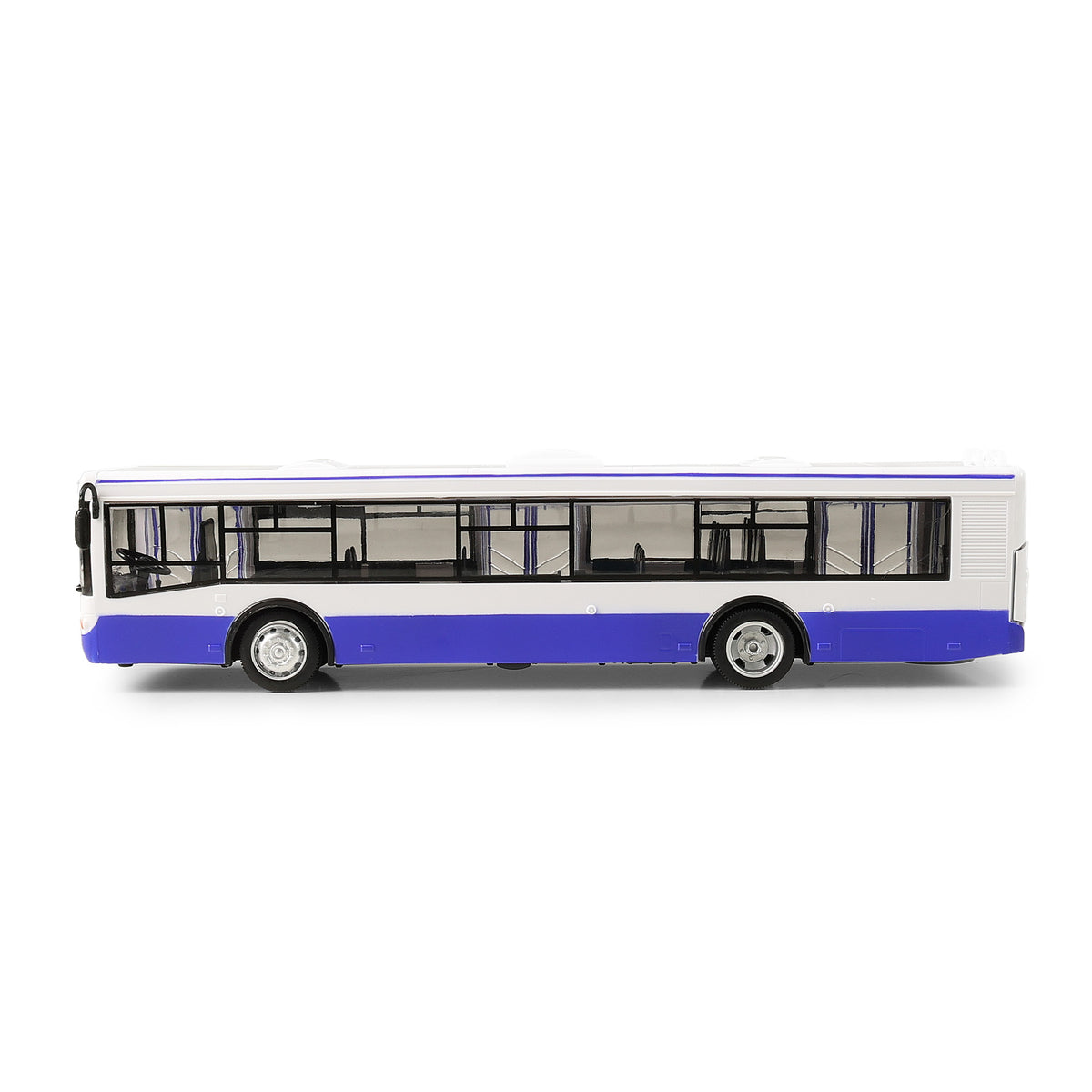 Blue toy bus with Czech stop announcements 28 cm