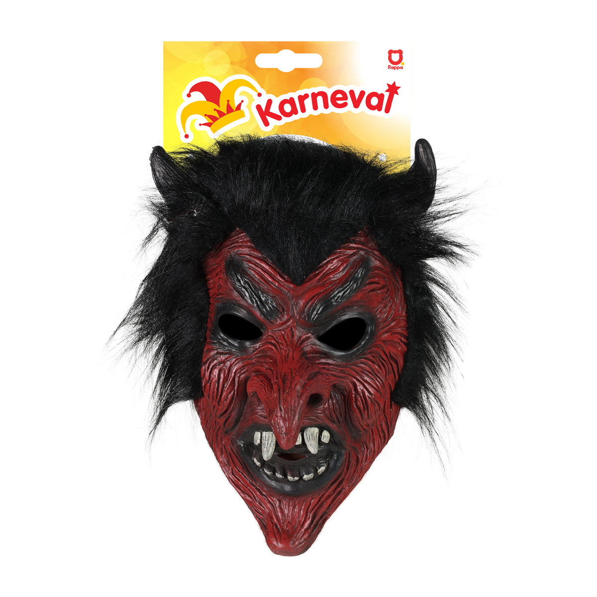 Adult devil mask with hair