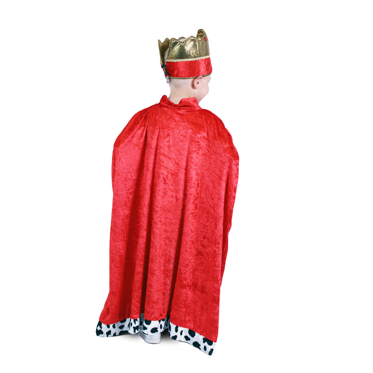 Children's royal cloak costume with crown