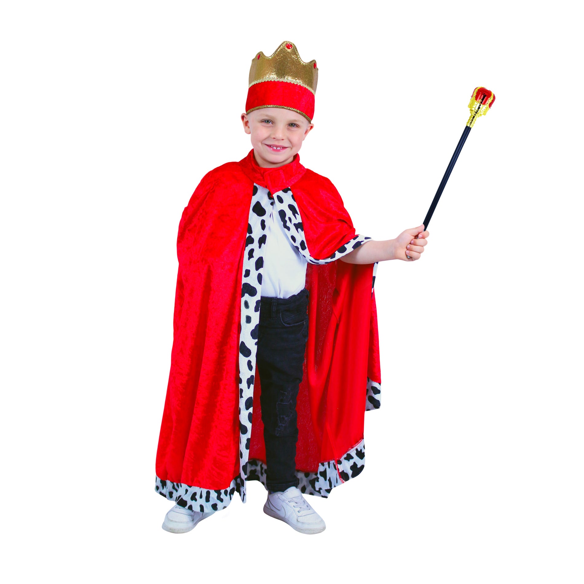 Children's royal cloak costume with crown