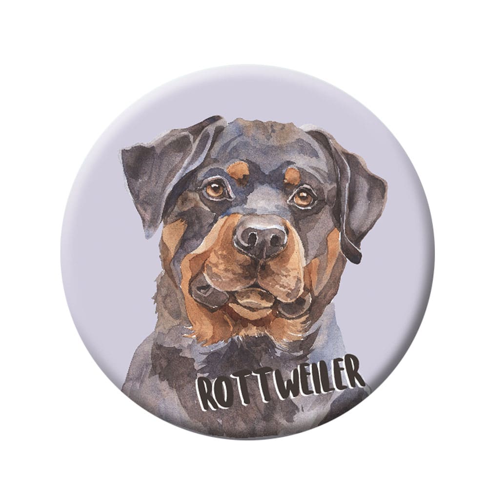 Rottweiler Pin Badge, 44 mm