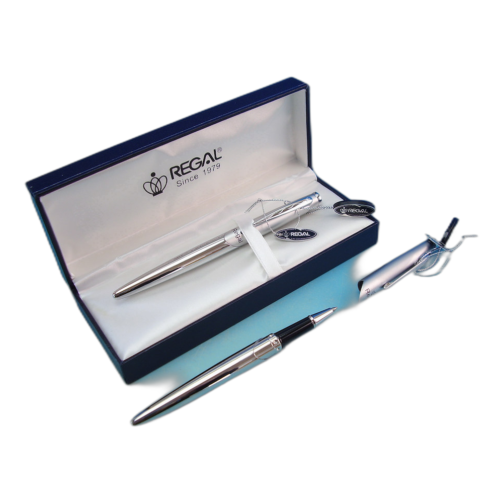 Regal Themis Rollerball Pen Gift Set Silver