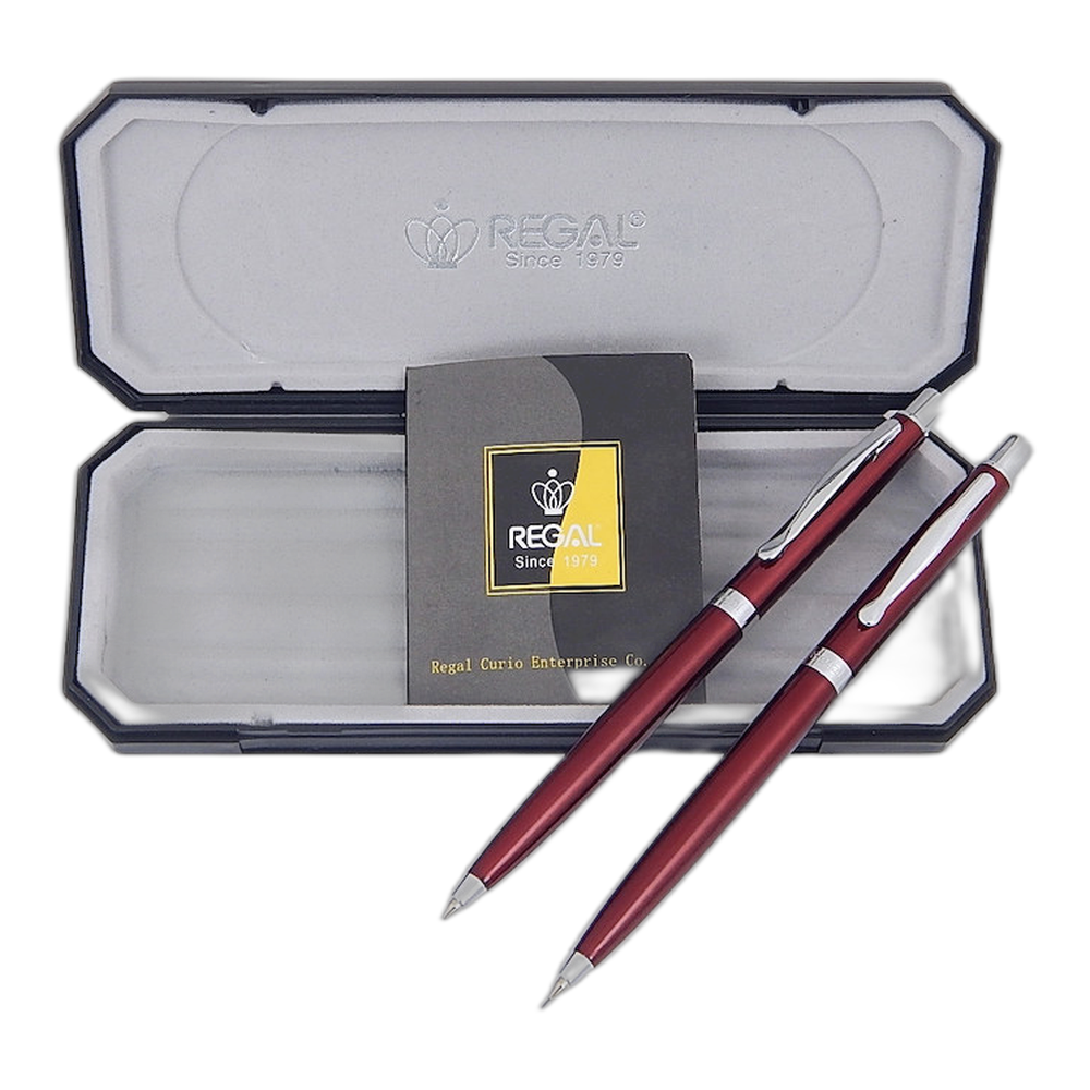 Regal Reef Mechanical Pencil and Ballpoint Pen Gift Set Red