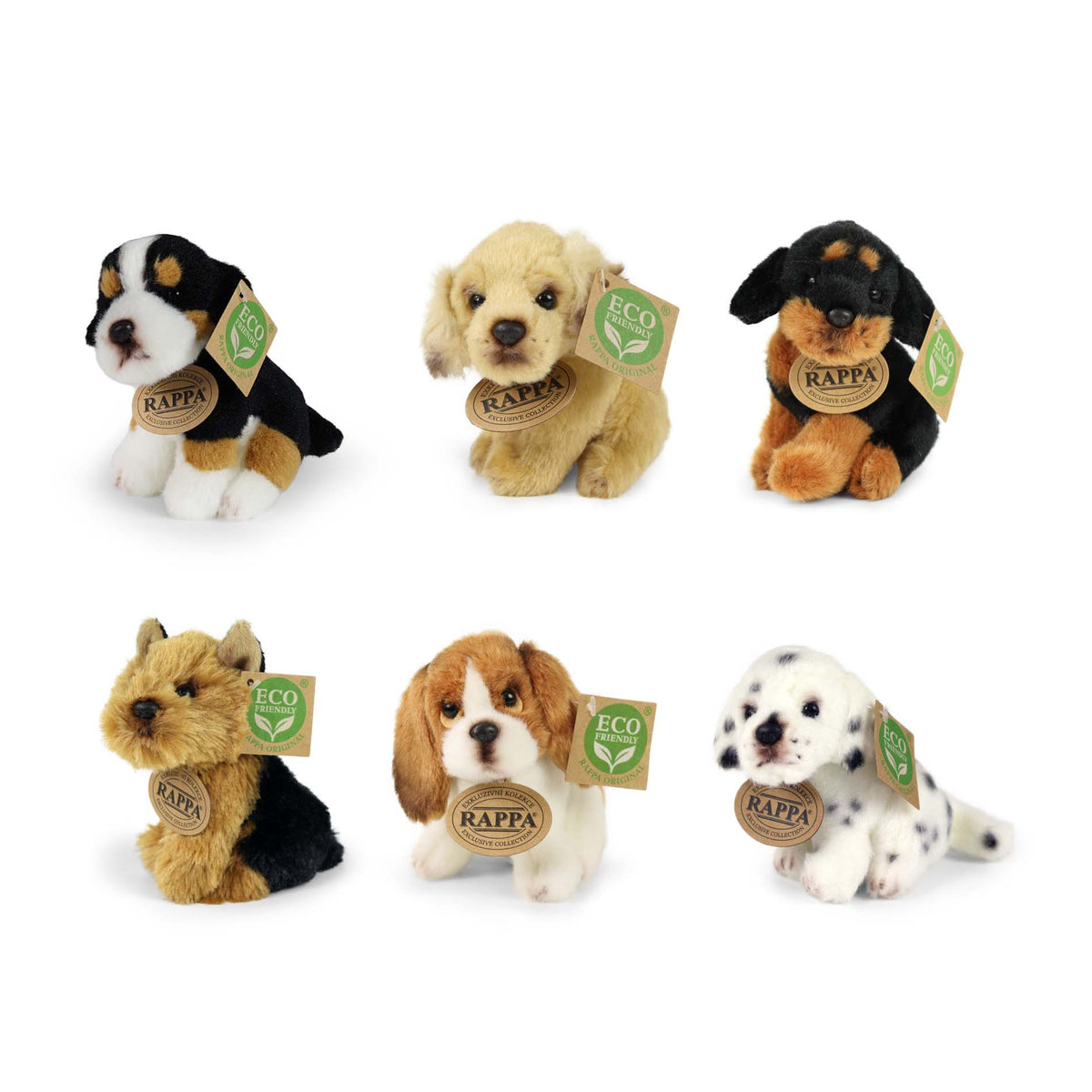 Eco-friendly plush dogs and cats display