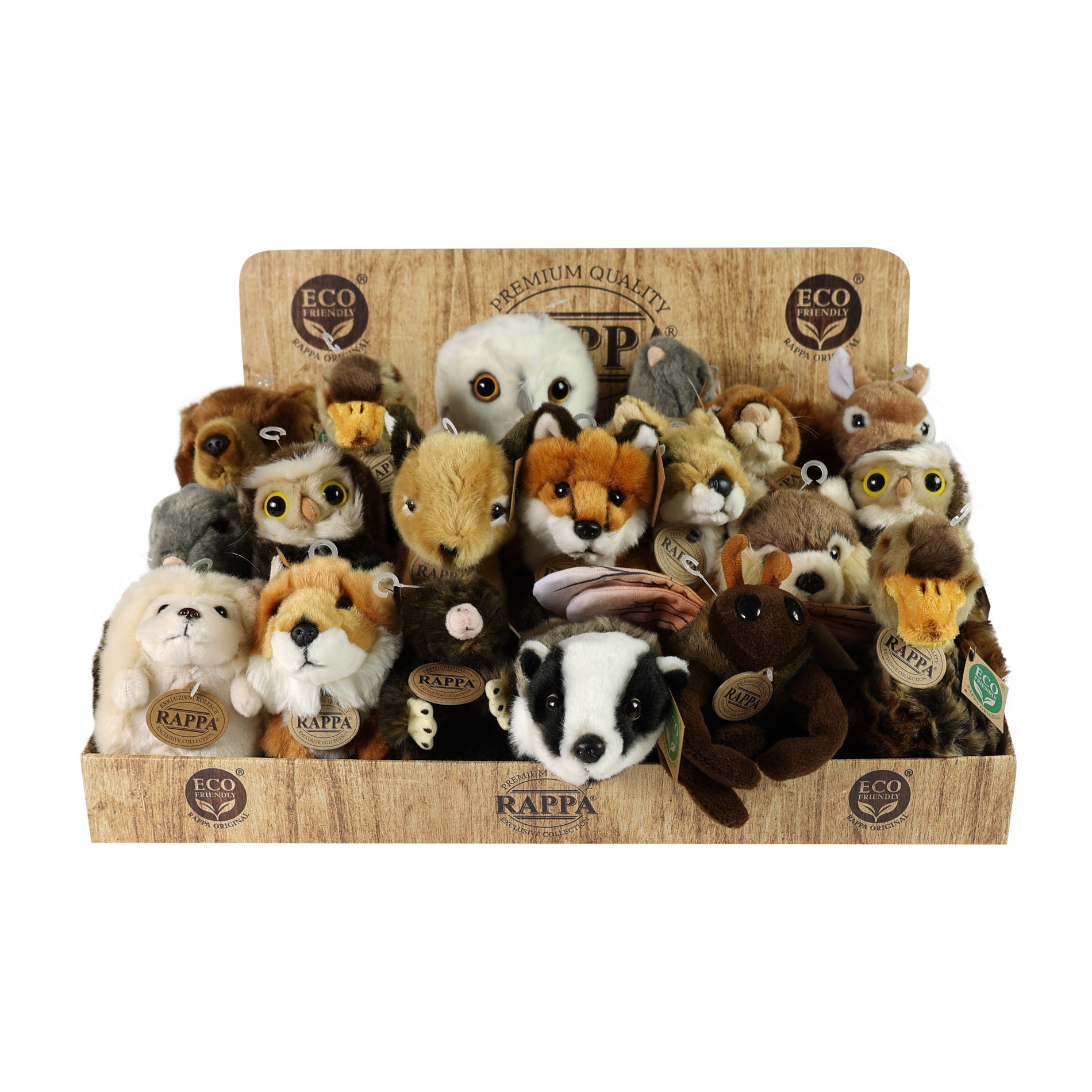 RAPPA Eco-Friendly Plush Forest Animals Display