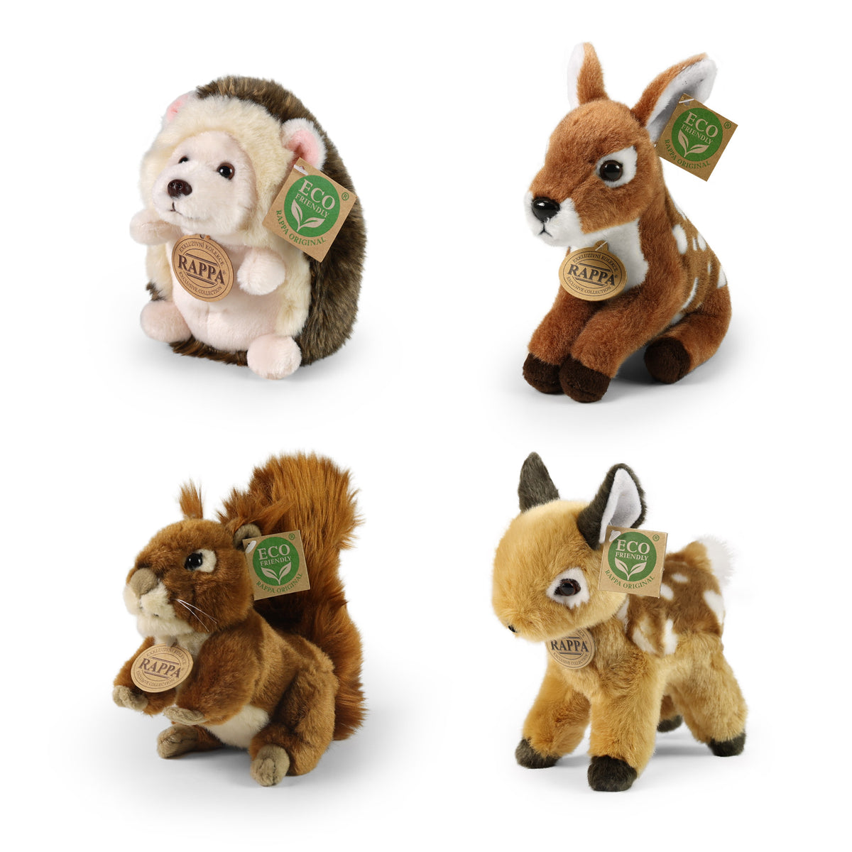 RAPPA Eco-Friendly Plush Forest Animals Display
