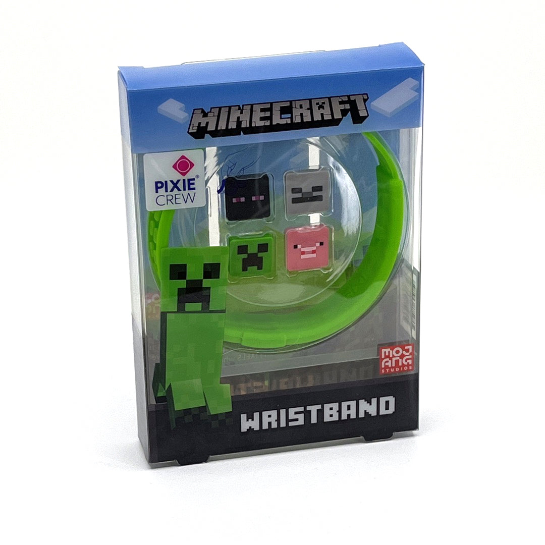PIXIE CREW Minecraft green adjustable bracelet with 4 multipixels