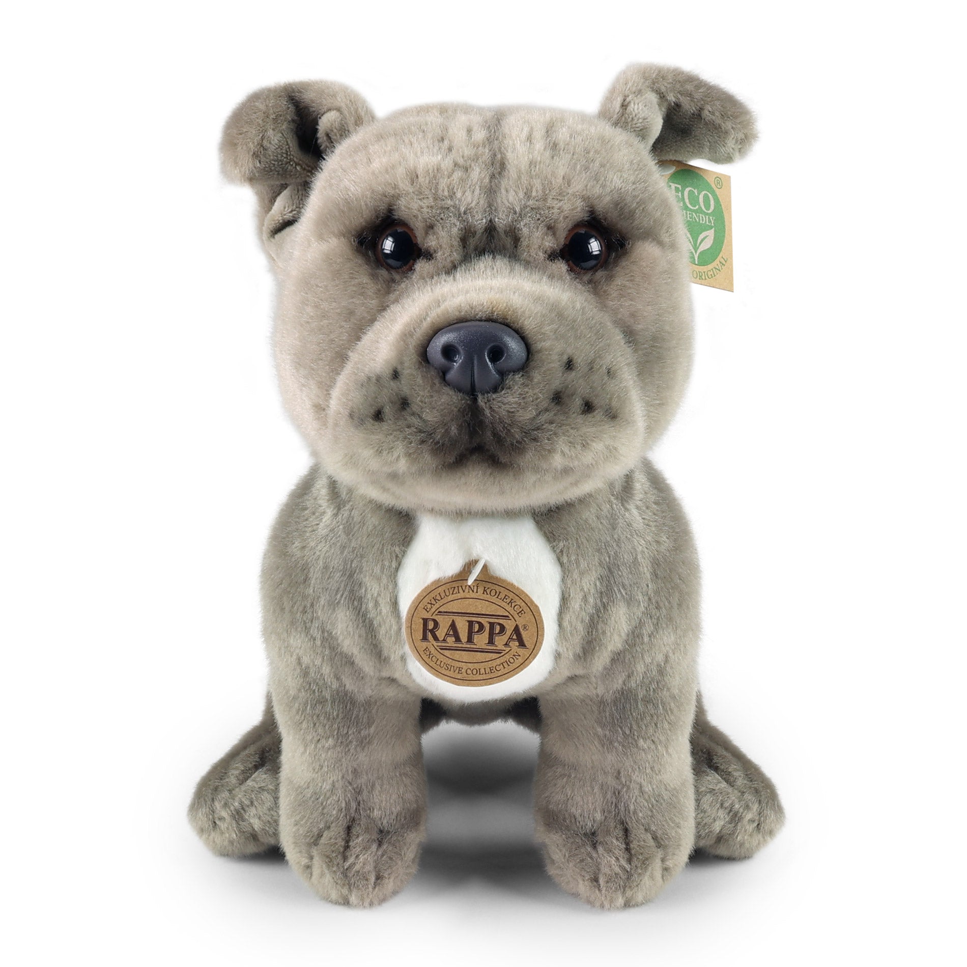 Grey Plush Staffordshire Bull Terrier 30 cm