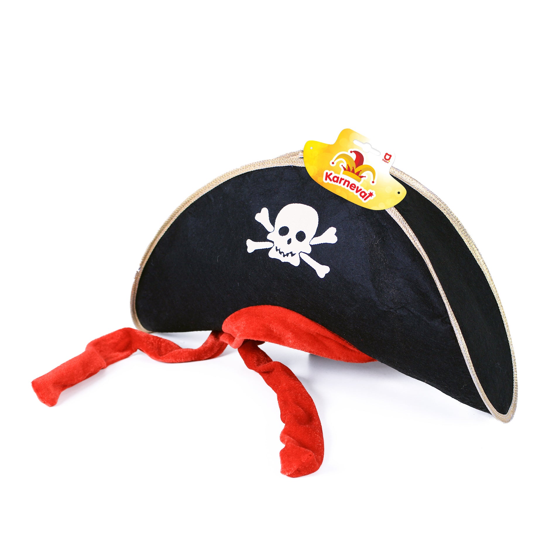 Pirate captain hat with ribbon for adults