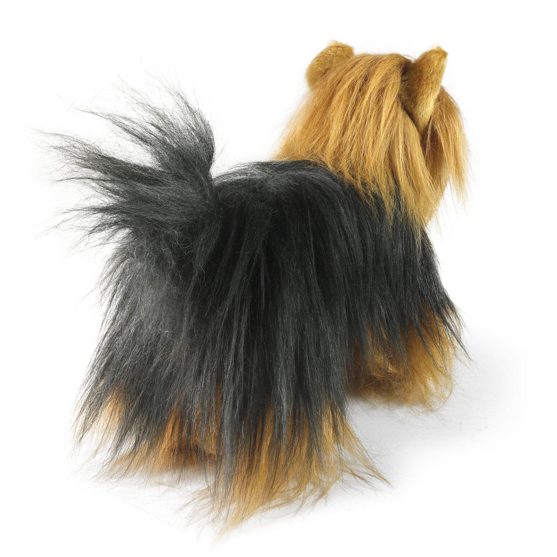 Plush Yorkshire terrier standing 30 cm