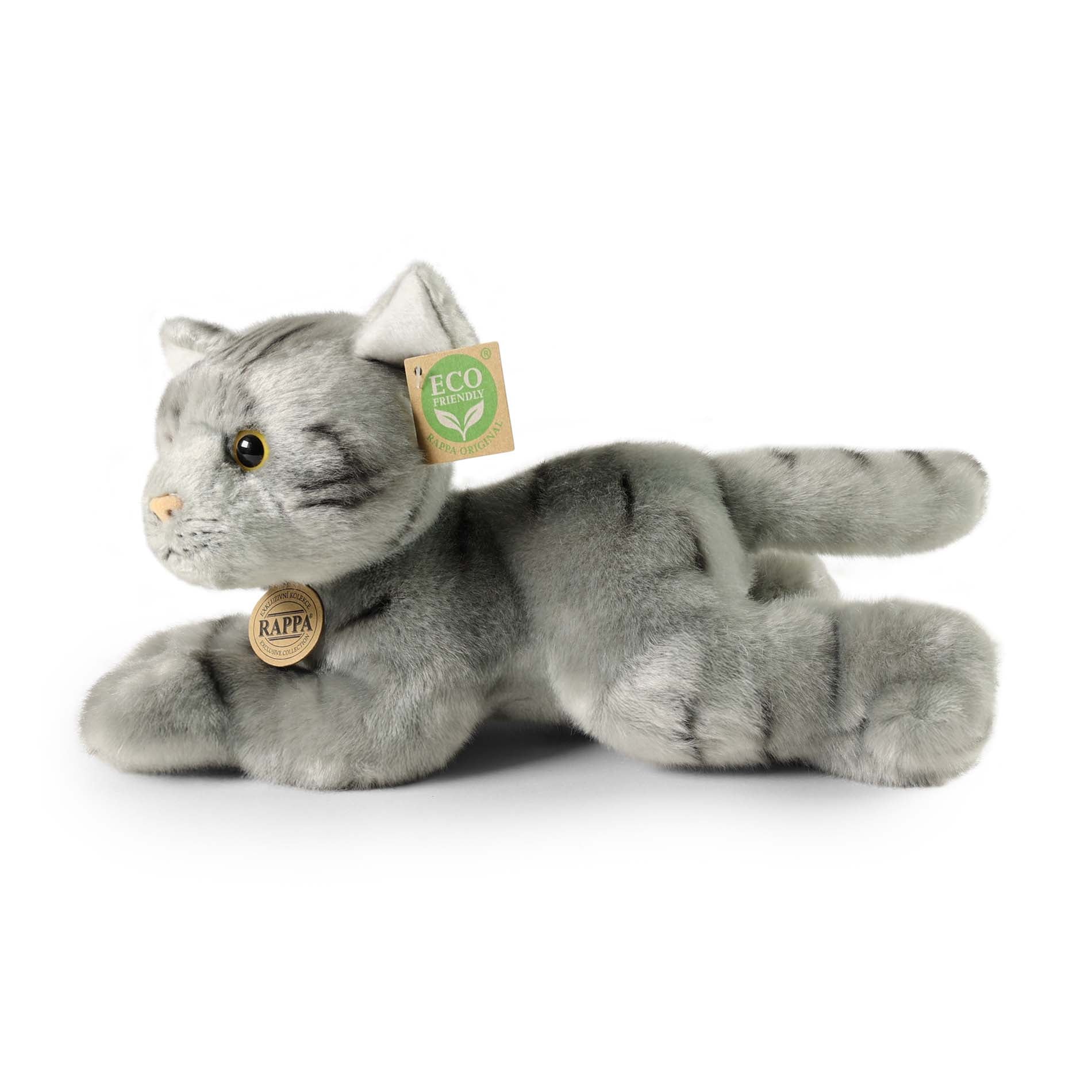 Grey plush cat 30 cm
