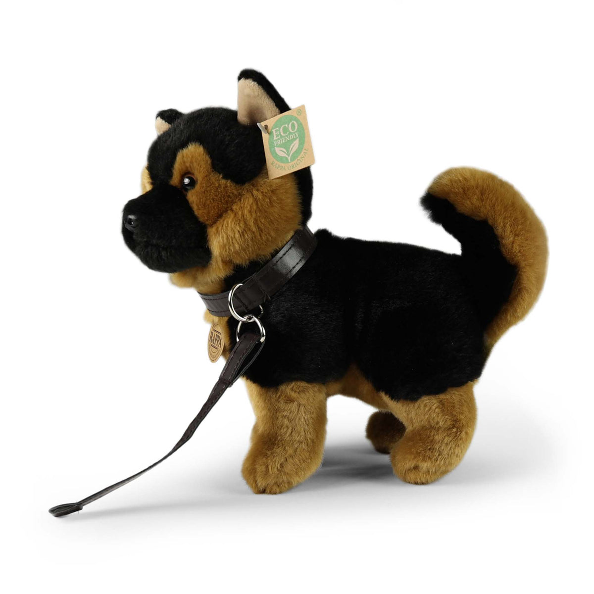 Plush German Shepherd with Leash 23 cm