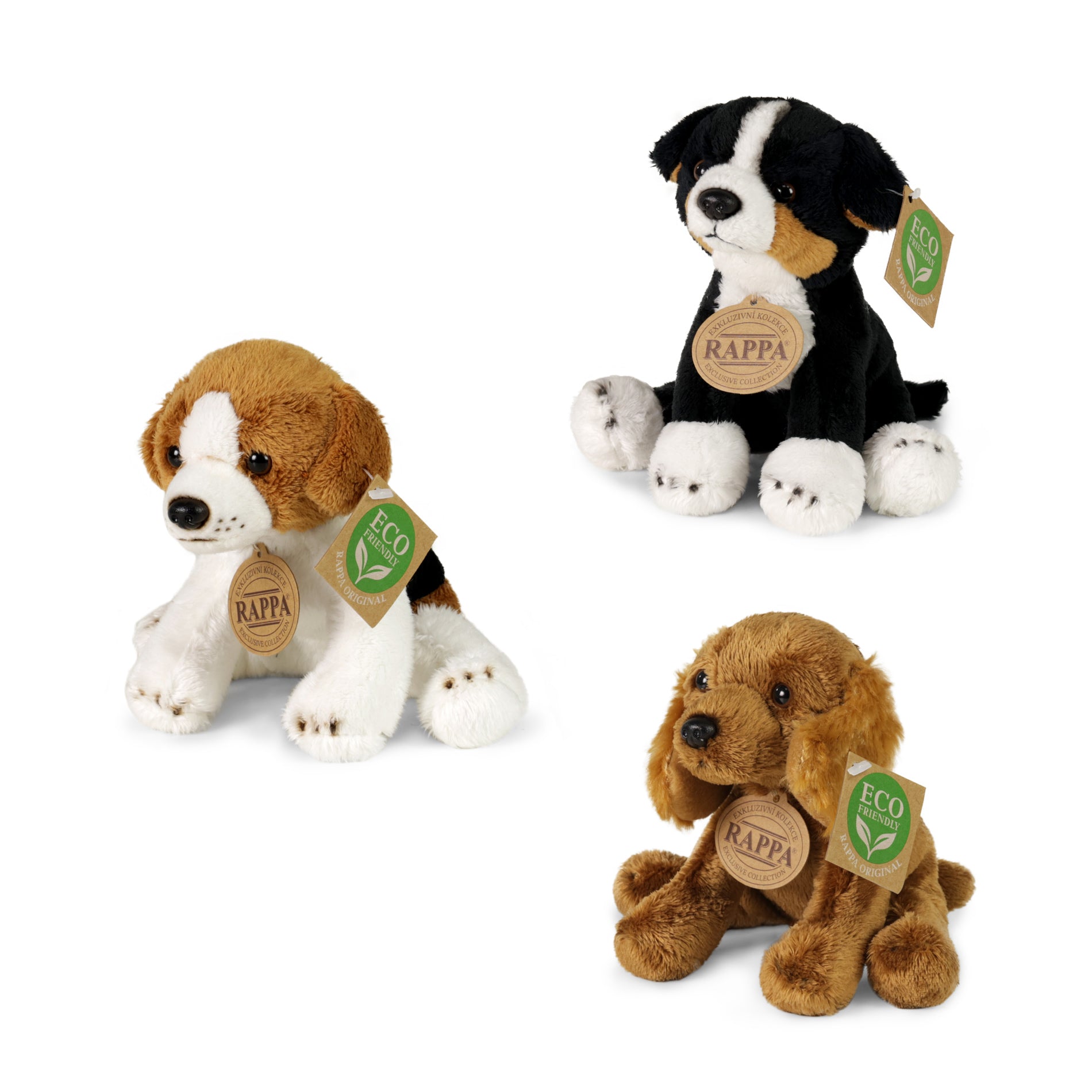 Plush Sitting Dog 14 cm