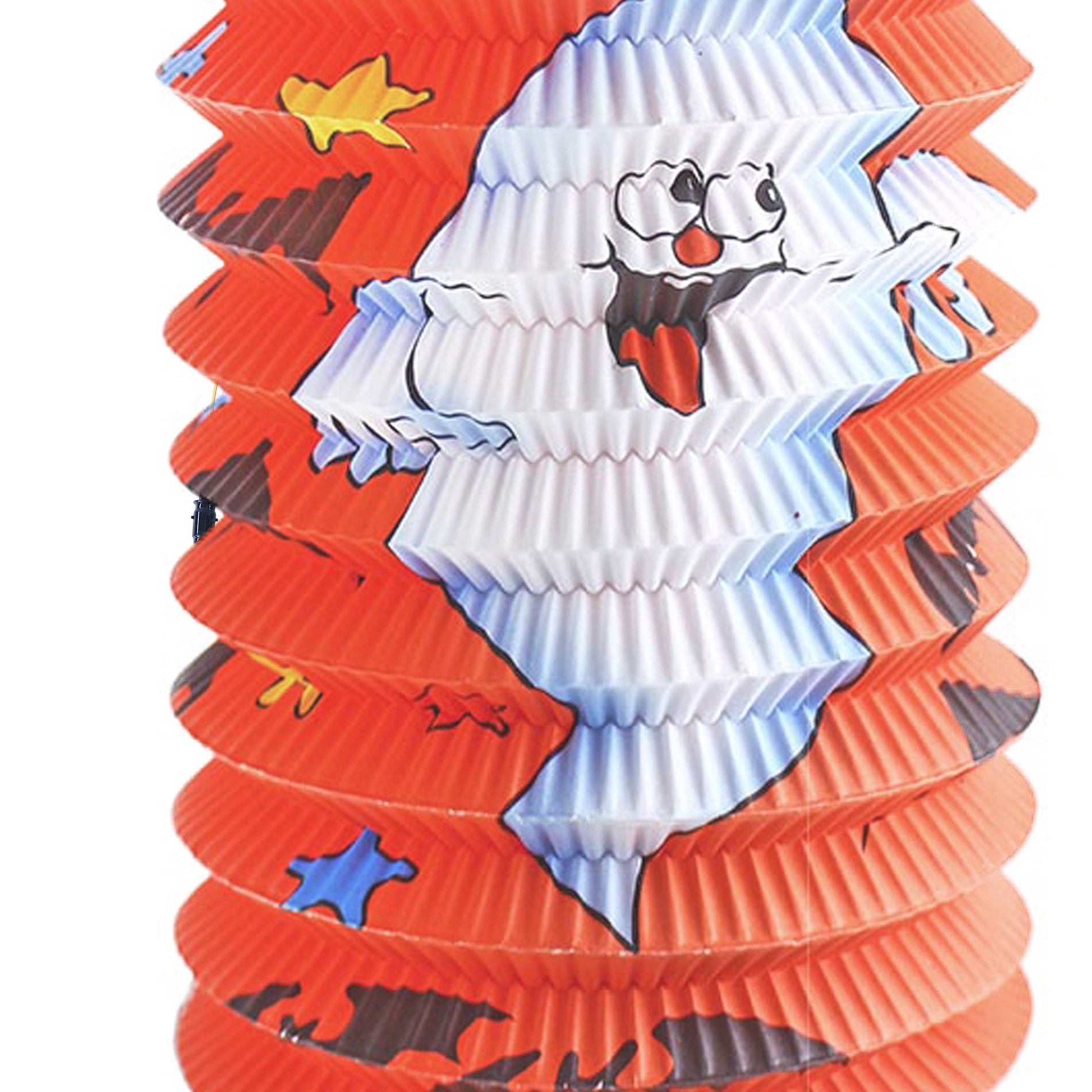 Halloween ghost lantern 15 cm with glowing wand 40 cm