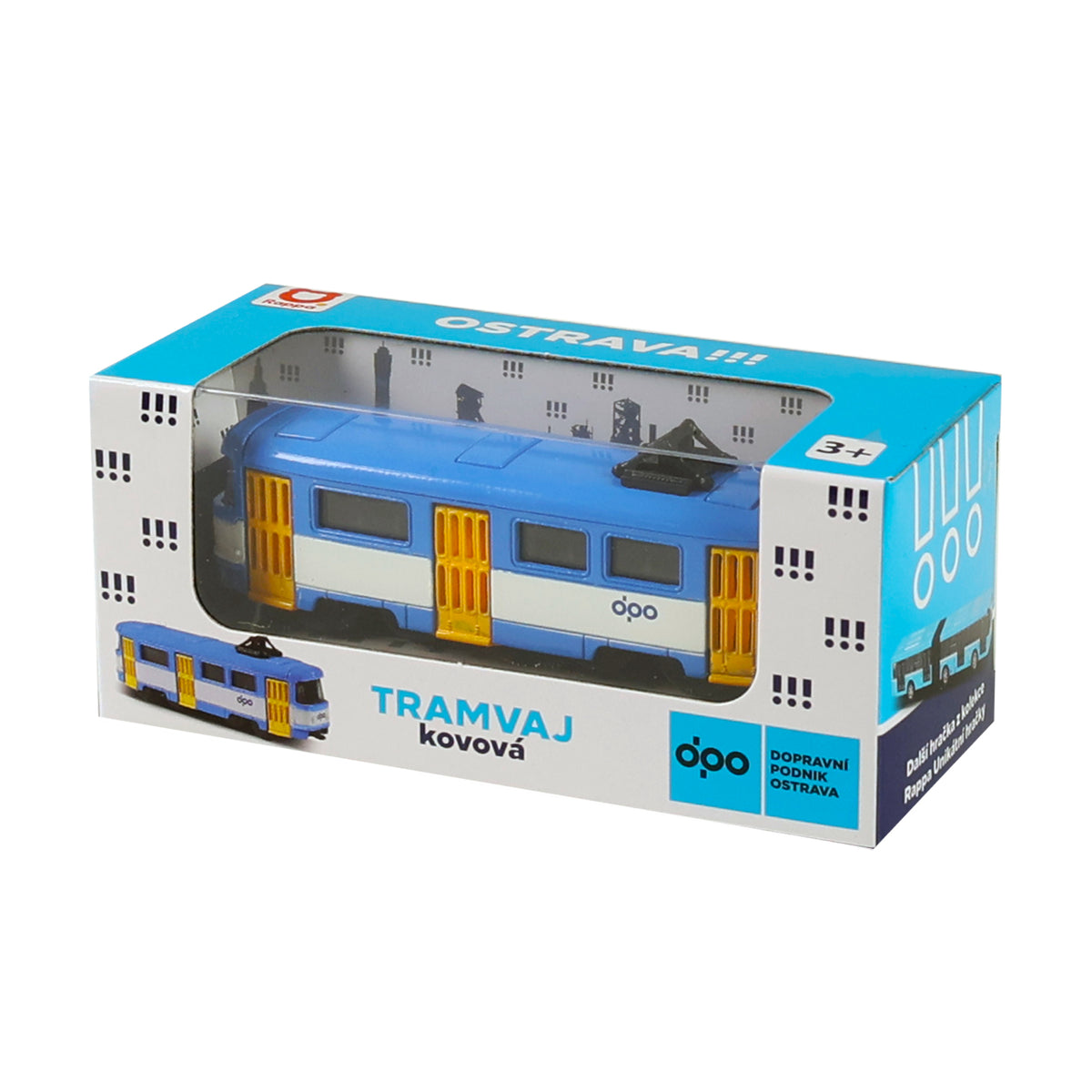 Metal tram DPO Ostrava 8.5 cm / Tramvaj DPO Ostrava